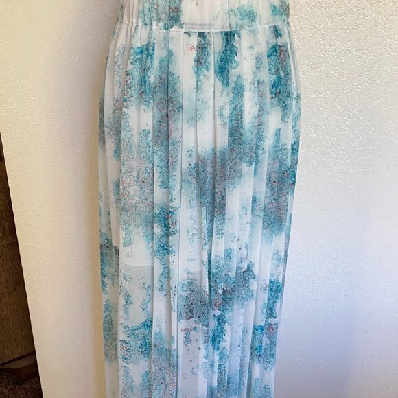 Mossimo Lightweight Polyester Floral Print Lined Pleated Maxi Skirt - Picture 2 of 11